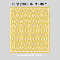 loop yarn honeycomb blanket pattern pdf