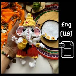 pdf crochet indian ganesha amigurumi pattern