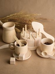 wooden tea set for kids