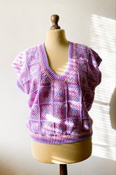 crochet oversize vest , granny square crochet vest, women crochet vest