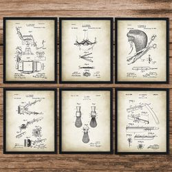 set of 6 hairdresser patent print, hair salon, vintage hairdresser barber blueprints, hairdressing decor, salon art