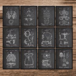 ophthalmology patent print set of 12,gift for ophthalmologist or optometrist,vintage medical patents,medical wall decor