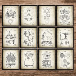 ophthalmology patent print set of 12,gift for ophthalmologist or optometrist,vintage medical patents,medical wall decor