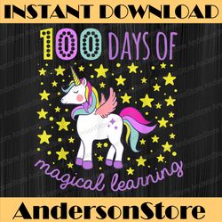 adorable 100 days of magical learning school unicorn png