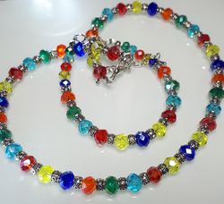 necklace and bracelet " rainbow"