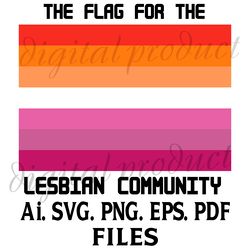 lesbian flag svg vector graphics ai.eps.png.svg.pdf files download digital sublimation files