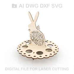 egg stand laser cut file, egg holders laser model, easter pattern, digital dowload, glowforge cut file