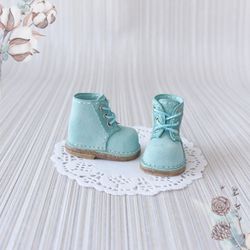 paola reina blue boots, doll shoes with shoelaces, genuine leather doll footwear, shoes for paola reina, dolls outfit