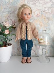 paola reina doll velveteen overalls paola reina outfit clothes doll ooak paola reina