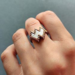 pdf tutorial beaded wonder woman ring weave beaded pattern