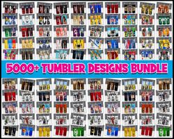 5,000 tumblers designs 20oz skinny straight & tapered bundle, bundle design template for sublimation, full tumbler wrap
