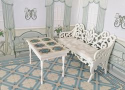 handmade table for a dollhouse.1:12 scale.