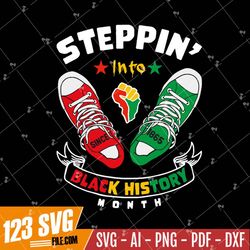 steppin' into black history month svg, since 1865 freedom day png, free-ish svg, african american svg files for cricut.