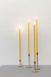color beeswax candles - straight 400mm set - taper tall organic candles christmas birthday dinner wedding special occasi
