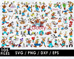 goofy svg files, goofy png files, vector png images, svg cut file for cricut, clipart bundle pack