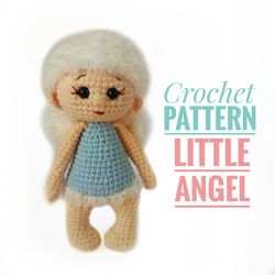 crochet toy pattern, amigurumi angel, crochet angel pattern