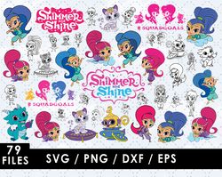 shimmer and shine svg files, shimmer and shine png file, vector png images, svg cut file for cricut, clipart bundle pack