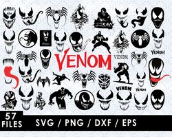 venom svg files, venom png file, vector png images, svg cut file for cricut, clipart bundle pack