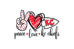 peace love kc chiefs chiefs lover svg graphic designs files