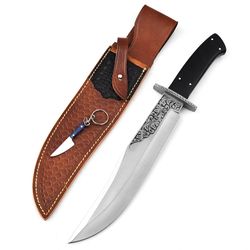 custom engraved bowie hunting knife - personalized hunting outdoor camping knife - the perfect gift for hunter knife