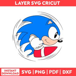 classic sonic roll adventure sonic the hedgehog he hedgehog sonic cliparts svg, png, pdf, dxf digital file