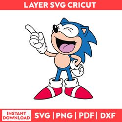 classic sonic by he hedgehog sonic cliparts svg, png, pdf, dxf digital fille