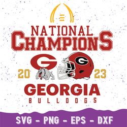 Georgia Bulldogs Football Svg, National Champions 2023, Georgia National Champs Svg, Bull-dog Instant Download