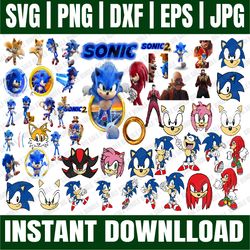 bundle 300 files sonic the hedgehog svg, sonic bundle svg, sonic svg, sonic characters svg, svg, png, eps, dxf