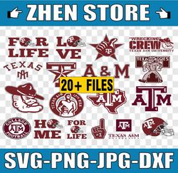 texas am aggies, texas am aggies svg, texas am aggies clipart, texas a&m aggies cricut,football svg, ncaa sport