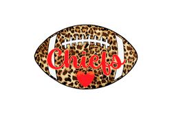 chiefs leopard footbal png for cricut sublimation files