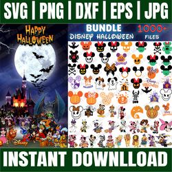 bundle 1000 files disney halloween svg , mega bundle, mickey halloween svg, jack o lantern svg, winnie pooh halloween