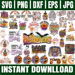 bundle 38 files halloween png, ghost png, pumpkin, witch, halloween quotes, hippie halloween png, fall, sarcastic