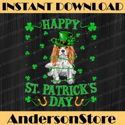 leprechaun hat cavalier king charles spaniel st patricks day png, patrick's dog png, dog leprechaun hat png