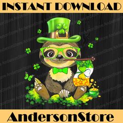 Sloth Lucky Png, St Patrick Day Sloth png, sublimation designs, Shamrock pngSt. Patrick's Day PNG