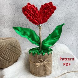 flower heart, do it yourself, heart, valentines gifts, flowers pattern, heart craft kit, valentines decor, heart pattern