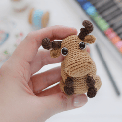 moose crochet pattern, amigurumi moose tutorial, diy mini toy moose, stuffed elk pattern, moose woodland animal