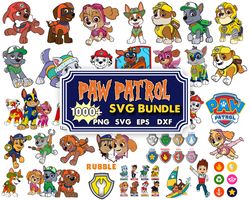 1000 paw patrol bundle svg, paw patrol svg, paw patrol clipart