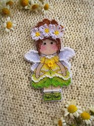 fairy cross stitch pattern chamomile cross stitch pattern little girl cross stitch pattern cute cross stitch pattern pdf