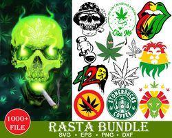 rasta svg bundle - reggae , one love , digital clipart , weed svg , t-shirt designs , instant download, png, svg