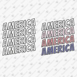 america patriotic usa lettering graphic design vinyl cut file