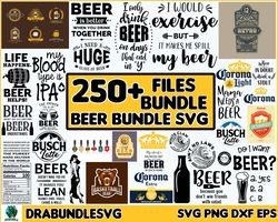 250 beer bundle svg, alcohol svg, drinking svg, mug svg, beer glass svg, beer mug svg, beer clip art, beer cut file, bee