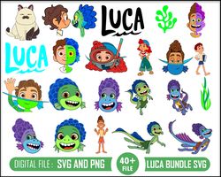 luca svg bundle png clipart for cricut instant digital download layered images luca alberto birthday print cut