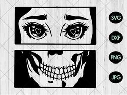 anime eyes svg, anime skull svg , eps , dxf , digital download