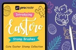 easter stamp procreate brushes