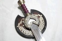 custom hand forged damascus steel viking sword, master sword, battle ready sword, gift for him, wedding gift for husband