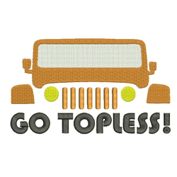 jeep topless embroidery design - machine embroidery design, pattern
