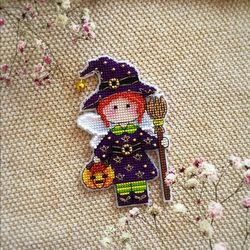 fairy cross stitch pattern halloween cross stitch pattern little girl cross stitch pattern cute cross stitch pattern pdf