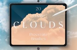 stamp clouds procreate brushes vol.2