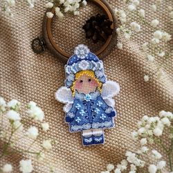 fairy cross stitch pattern winter cross stitch pattern little girl cross stitch pattern cute cross stitch pattern pdf