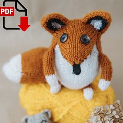 lisik the red fox knitting pattern. little prince foxy diy knitting tutorial. english and russian pdf.